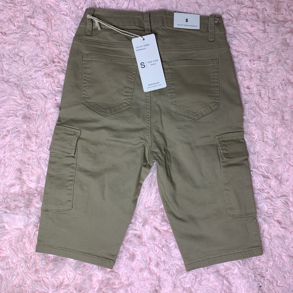 Fashion Nova Khaki Cargo Shorts - Picture 7 of 7